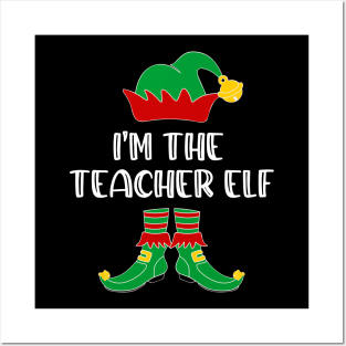 I'm The Teacher Elf Matching Family Group Christmas Posters and Art